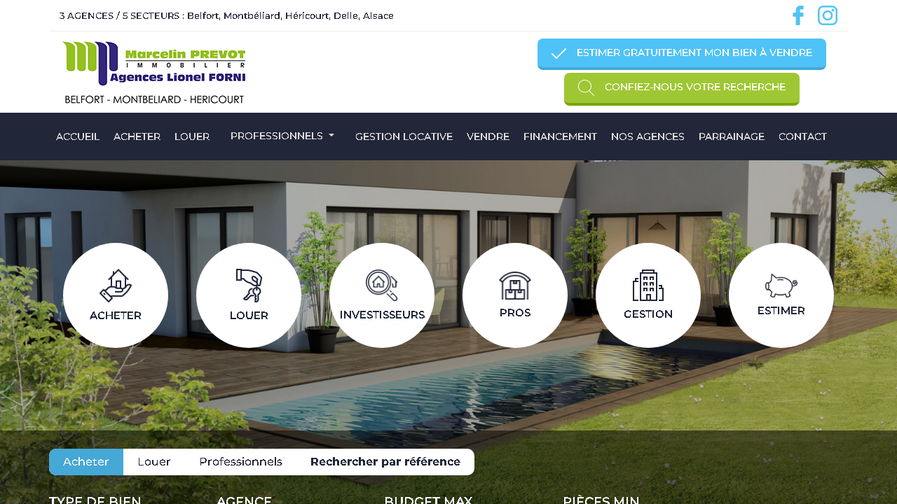 Capture d'écran de http://www.prevot-immobilier.com/